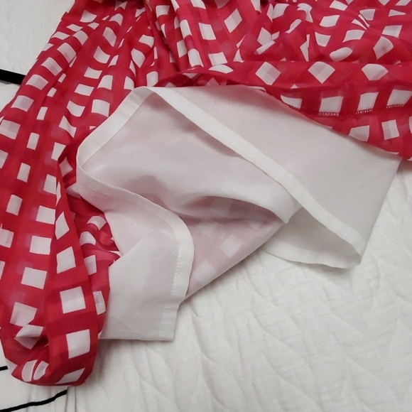 Anne Klein belted checkered sleeveless cotton knee length summer dress, size 2 - Picture 5 of 5